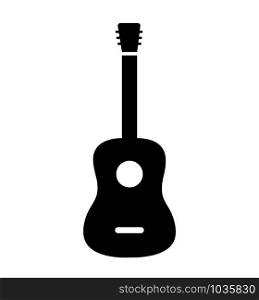 Vector Acoustic Guitar Icon isolated on white eps 10. Vector Acoustic Guitar Icon isolated on white