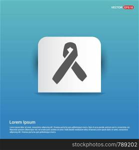 Vector AIDS awareness ribbon sign or icon - Blue Sticker button