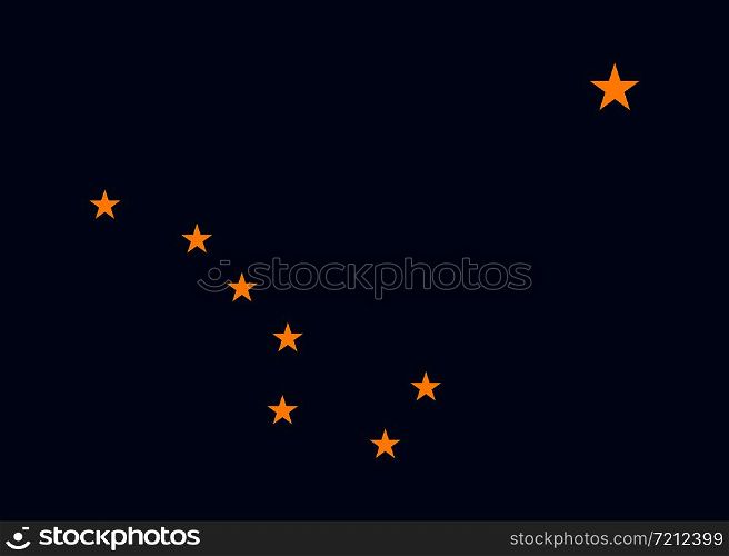 Vector Alaska flag. Background United States State
