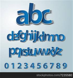 Vector alphabet set, paper, stickers, labels, tags