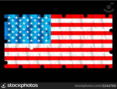 vector american flag - vector illustration