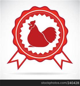 Vector an cock label on white background