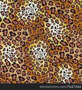 vector animal skin pattern of leopard print