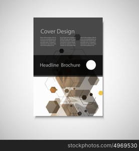 Vector annual report Leaflet Brochure Flyer template design, book cover design. Abstract hexagon creative template. Vector annual report Leaflet Brochure Flyer template design, book cover design. Abstract hexagon creative template.