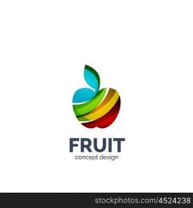 Vector apple fruit icon. Vector apple fruit business icon design