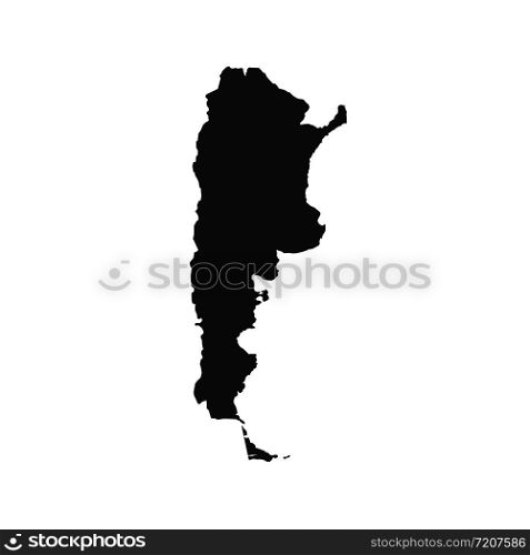 Vector Argentina map isolated on white background
