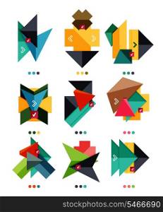 Vector arrow business geometric stickers for business background | numbered banners | business lines | graphic website