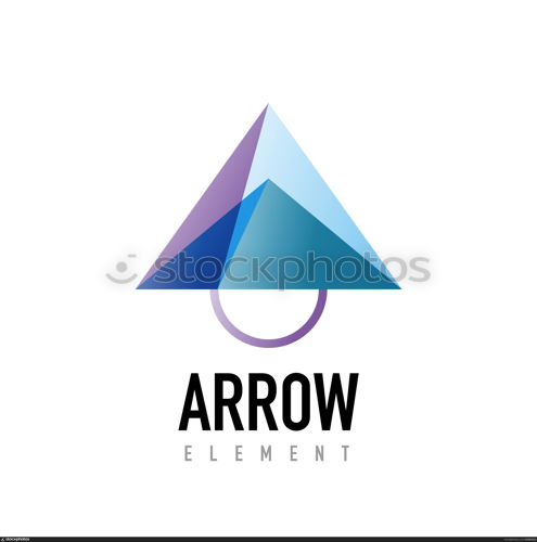Vector arrow geometric design logo. Vector arrow geometric design logo, abstract modern logotype