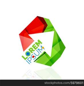 Vector arrow logo. Vector arrow company logo. Geometric icon