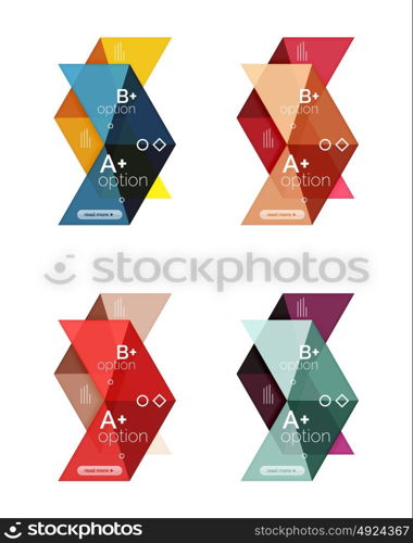 Vector arrow option infographic templates set. Vector arrow option infographic templates set. Backgrounds for workflow layout, diagram, number options or web design