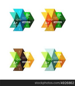 Vector arrow option infographic templates set. Vector arrow option infographic templates set. Backgrounds for workflow layout, diagram, number options or web design
