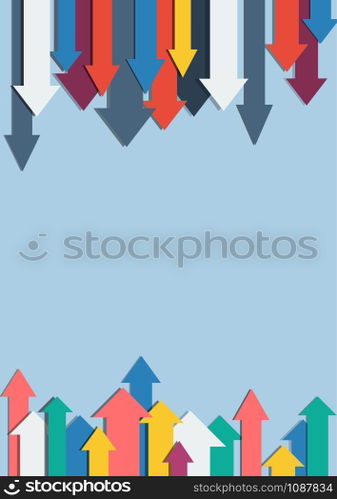 Vector arrows background, flat design