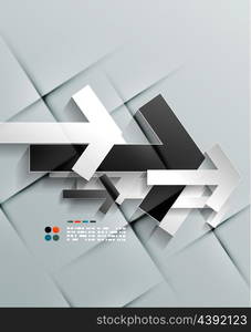 Vector arrows paper modern design