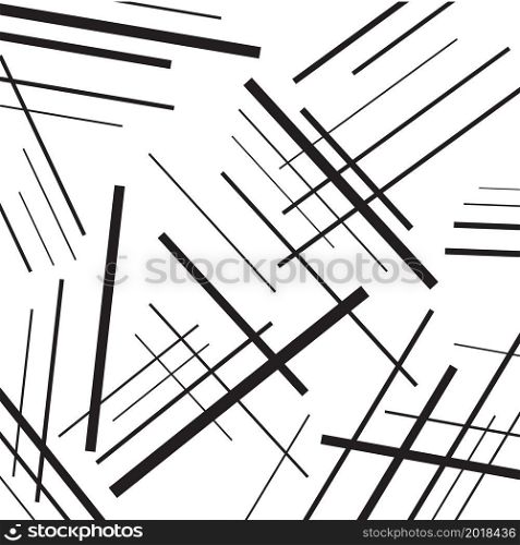 Vector artistic illustration. Abstract black lines on white background.