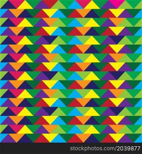 Vector artistic illustration. Abstract colorful geometric triangles pattern.