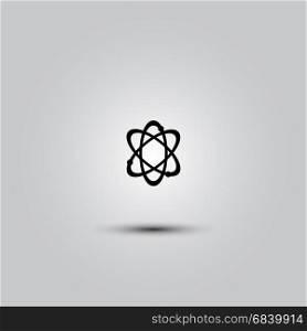 Vector atom icon. Atom Icon in trendy flat style isolated on white background. Atom symbol for your web site design, logo, app, UI.