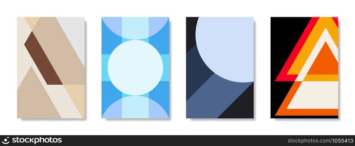 Vector background, geometric shapes, modern design in the concept of art. There are 4 types.