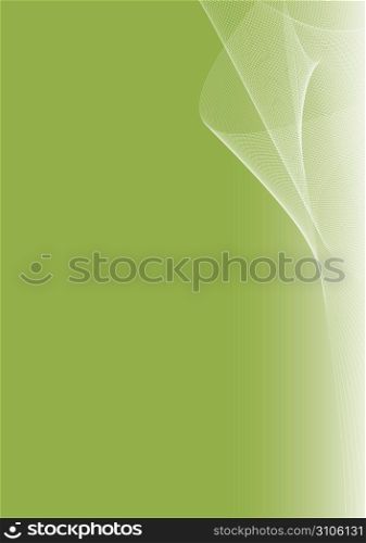 Vector background illustration with flowing pattern lines on gradient green.