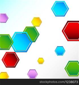 Vector background image for kids theme with hexagons
