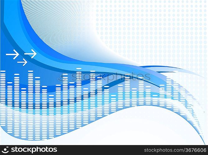 ""Vector background in blue color; clip-art""
