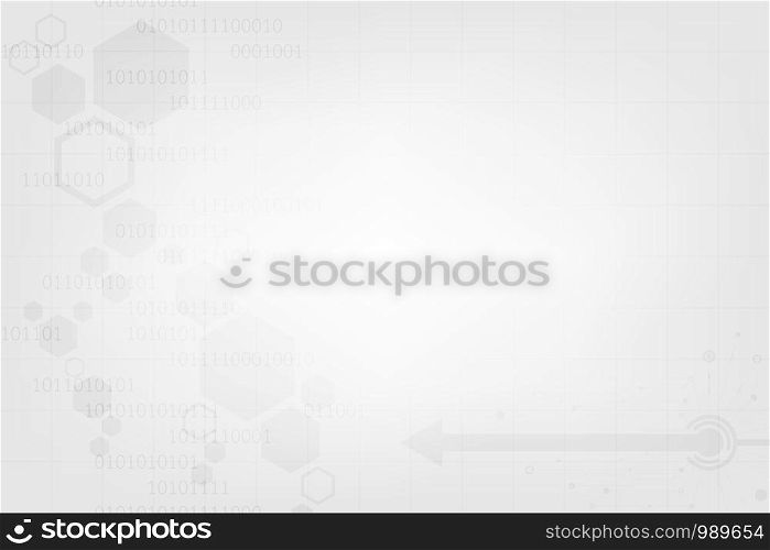 Vector background in technology concept on a gray background.