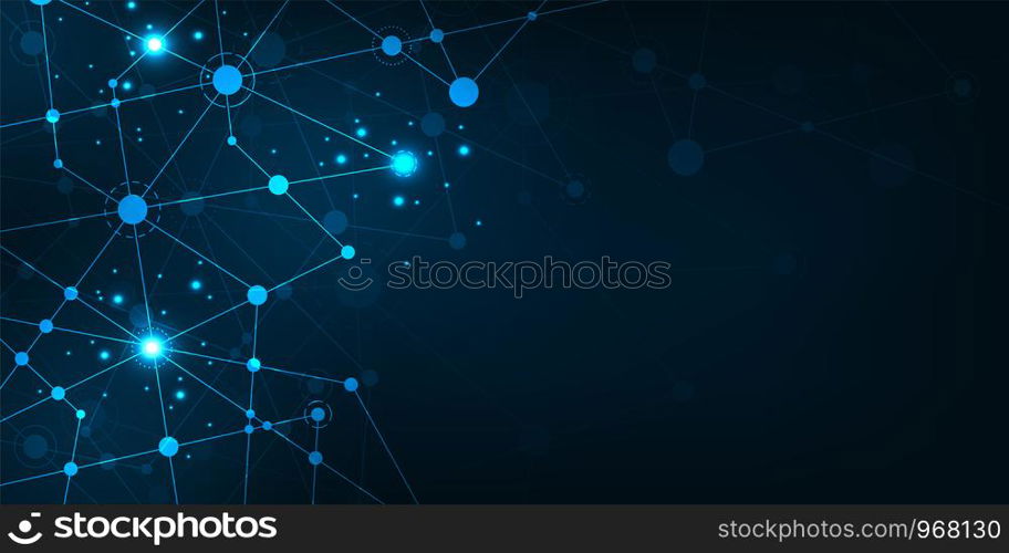 Vector background in the concept of data network.