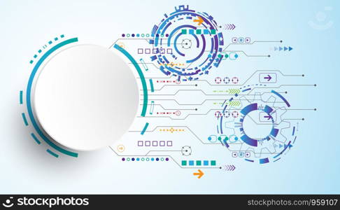 Vector background in the concept of technology.