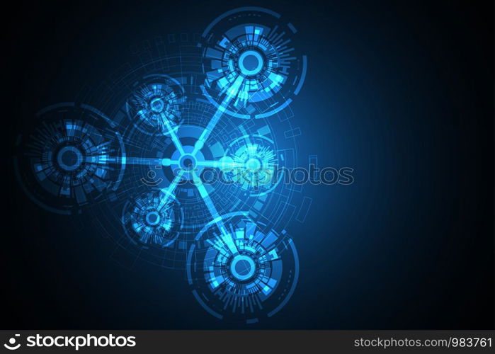 Vector background in the concept of technology.