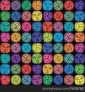 vector background of colorful yarn balls