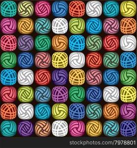 vector background of colorful yarn balls
