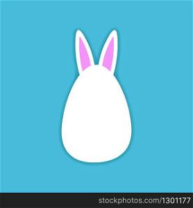vector background of Easter egg with Easter bunny ears