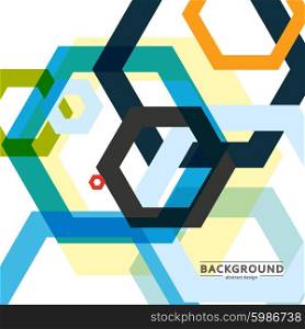 Vector background of large colored hexagons eps.. Vector background of large colored hexagons eps