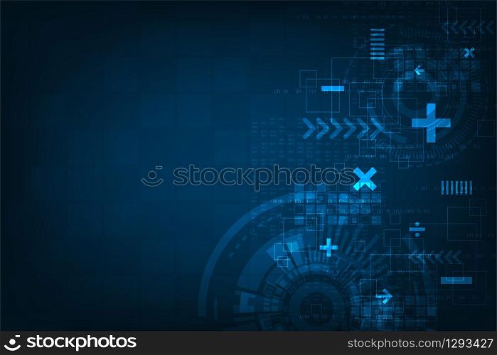 Vector background of scientific and technological system for calculating complex data.