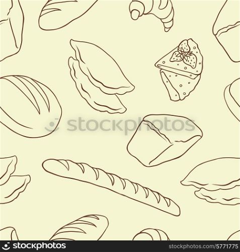 Vector background on the Bread theme.. Vector background on the Bread theme