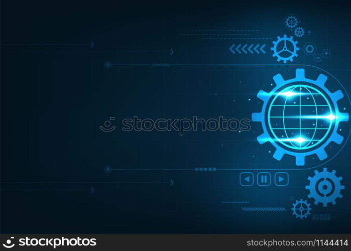 Vector background representing the technology that drives the world.