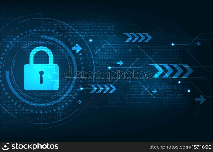 Vector background secure digital security system.