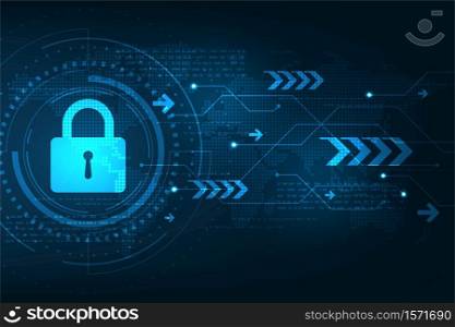 Vector background secure digital security system.