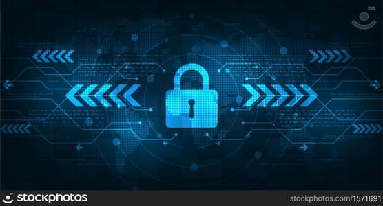 Vector background secure digital security system.