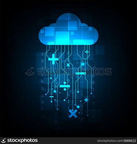 Vector background technology in cloud concept.