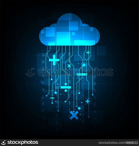 Vector background technology in cloud concept.