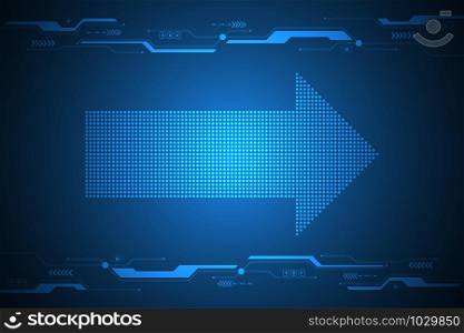 Vector background technology in the concept of arrow.