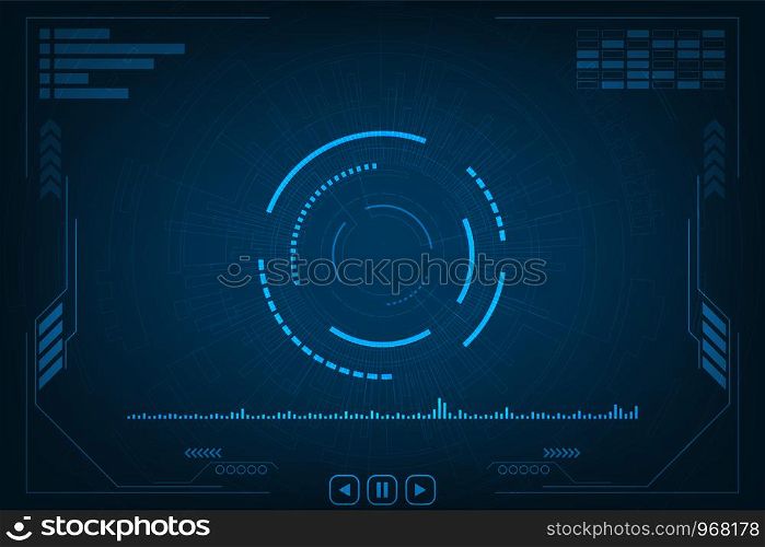 Vector background technology in the concept of audio.