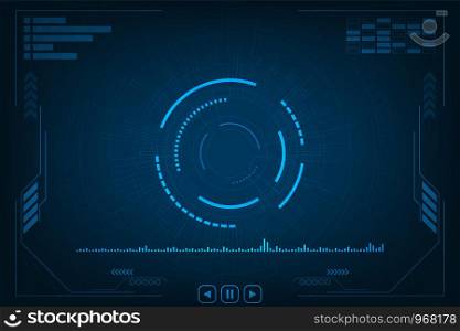 Vector background technology in the concept of audio.