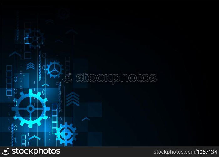 Vector background technology in the concept of gears,