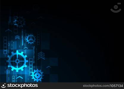 Vector background technology in the concept of gears,