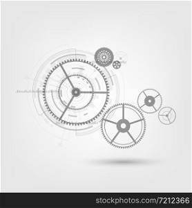 Vector background technology in the concept of gears.