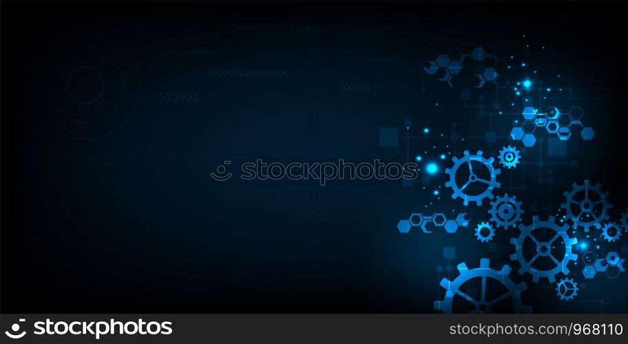 Vector background technology in the concept of mechanical.