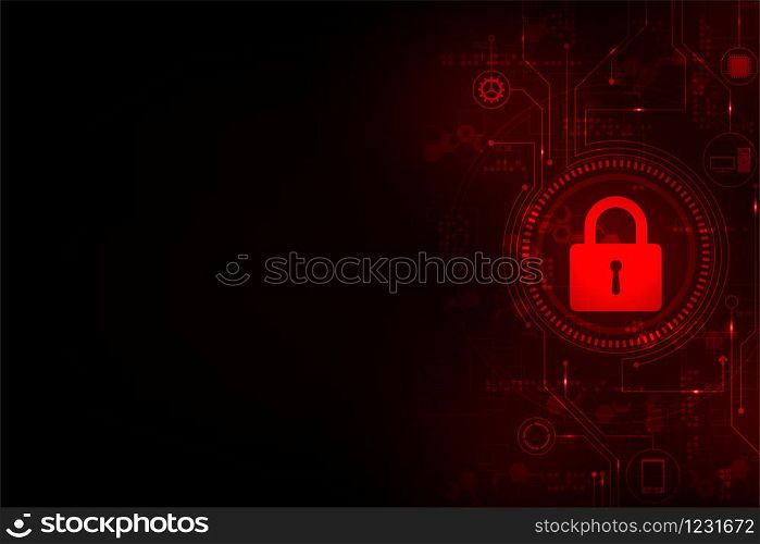 Vector background technology in the concept of security.