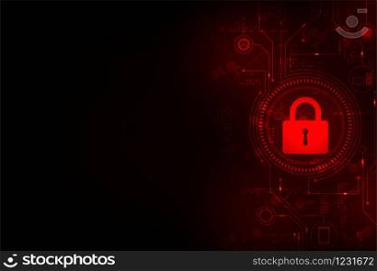 Vector background technology in the concept of security.