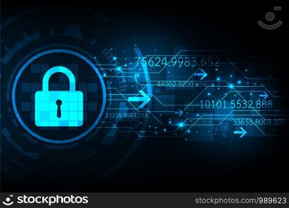 Vector background technology in the security system concept.
